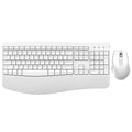 Ergonomic Keyboard and Mouse Combo - Full Size Keyboard Cordless with Palm Wrist Rest Ergonomic Mouse Wireless for Windows Computers Laptops - White(Upgrade)