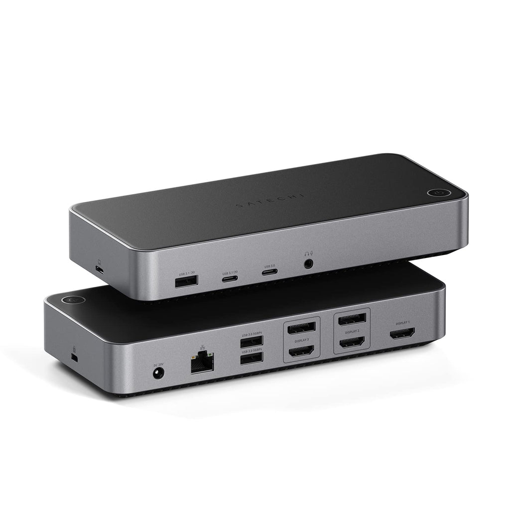 Satechi 13-in-1 Triple 4K USB-C Docking Station, 100W Charging, Audio Jack