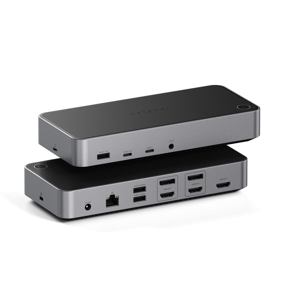 Satechi 13-in-1 Triple 4K USB-C Docking Station, 100W Charging, Audio Jack