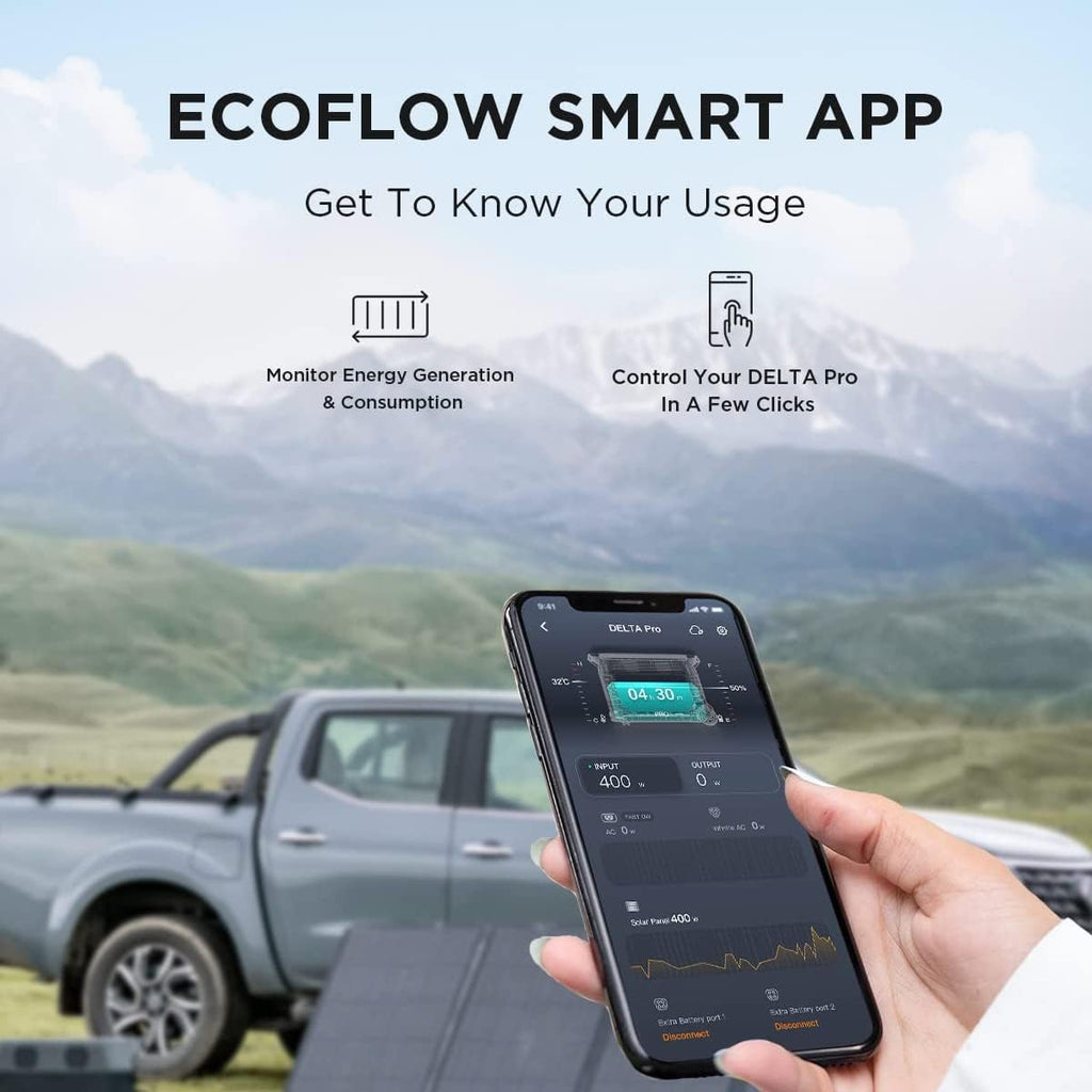 EF ECOFLOW Solar Generator 3.6KWh DELTA Pro with 400W Portable Solar Panel