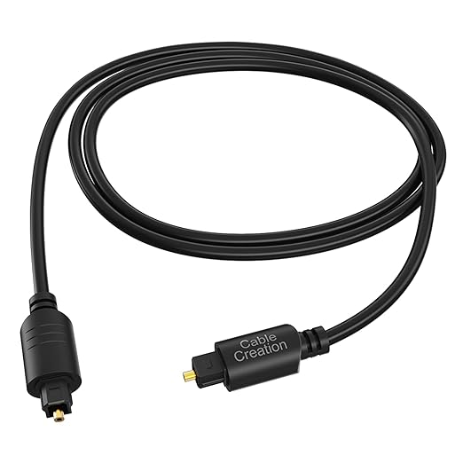 CableCreation Optical Audio Cable, 3 Feet Fiber Optic Cable [S/PDIF] with Gold Plated for Home Theater, Sound Bar, TV, PS4, Xbox, VD/CD Player, Blu-ray Players, Game Console& More, 0.9M