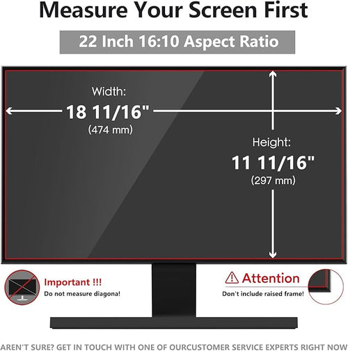 22 Inch Computer Privacy Screen Shield 2 Pack for 16:10 Widescreen Desktop