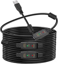 LDKCOK 100FT Active USB Extension Cable 2.0 Male to Female with A Extension chipset Signal Booster - Active Extension/Repeate