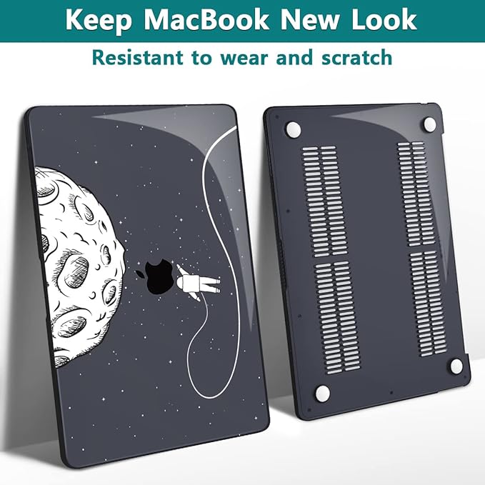 Teryeefi for M2 MacBook Pro 13 inch Case 2022 2020 2019-2016 Model A2338 M1 A2251 A2289, Hard Shell Case & Keyboard Cover & Screen Protector for MacBook Pro 13“ with Touch Bar, Astronaut Space