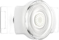 PopSockets Phone Grip Slide for Phones and Cases, Sliding Phone Grip with Expanding Kickstand - Clear on White
