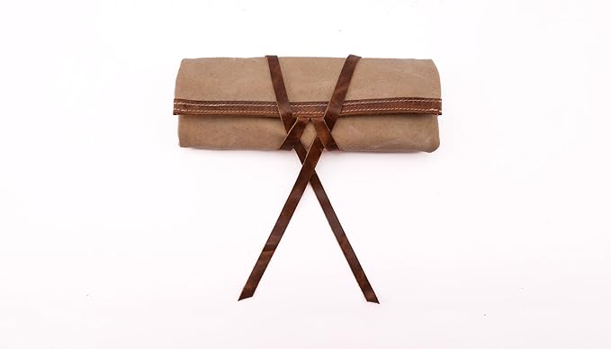 Tech Roll Organizer, Travel Tech Organizer, Cord Organizer, Jewelry Case (Natural - Brandy)