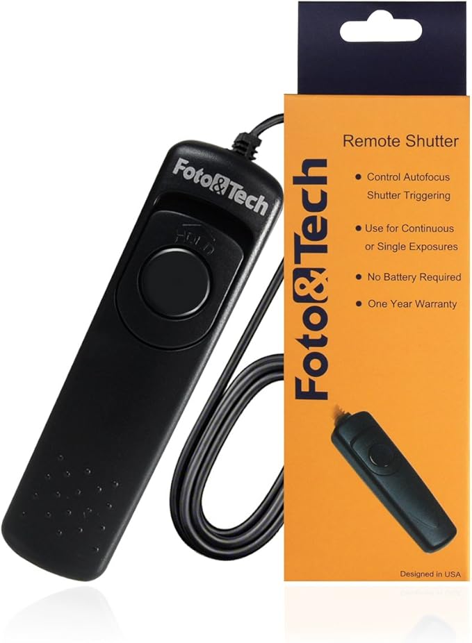 Foto&Tech Wired Remote Shutter Release Control Compatible with Nikon MC-DC2 for Nikon D600