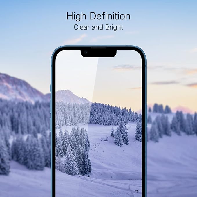 PERFECTSIGHT Compatible for iPhone 14 Plus, iPhone 13 Pro Max Screen Protector 6.7 Inch 2 Pack HD Clear Premium Tempered Glass Case Friendly 9H Hardness Bubble Free Easy Installation