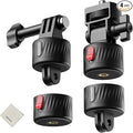 NEEWER GP-24 Action Camera Mount Accessories Kit for POV Shots, 4 in 1 ABS Magnetic Quick Release Mount with 1/4" Thread & Cleaning Cloth Compatible with GoPro DJI Osmo Action Insta360