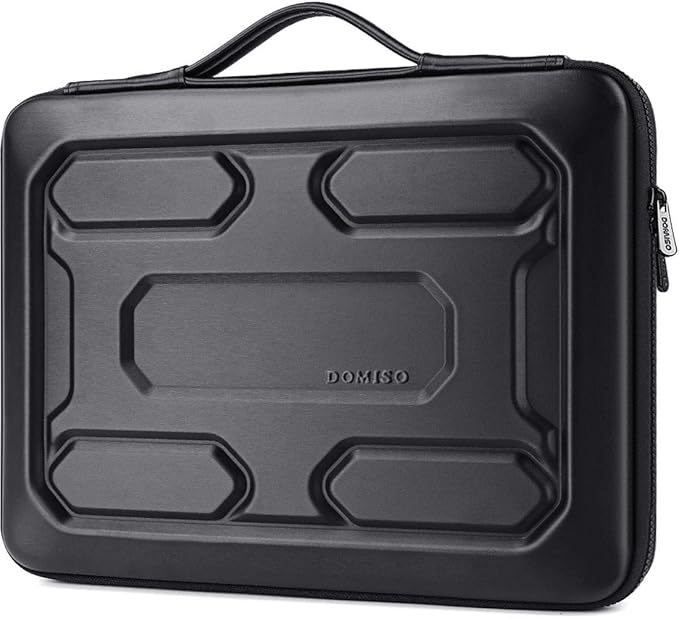 DOMISO 14 inch Laptop Sleeve with Handle Shockproof Computer Bag Waterproof EVA Protective Carrying Case for 14" ThinkPad E480/Yoga 920/13.5" Microsoft Surface Book/HP Pavilion 14 Stream 14, Black