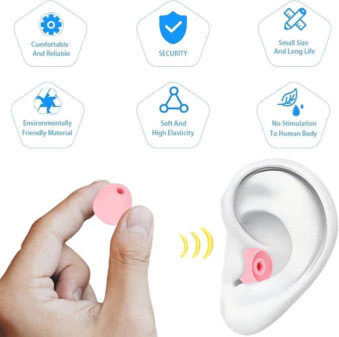 Earbud Tips Earbuds Replacement Tips Replacement Earbud Tips Earbud Covers Silicone Tips Replacement Ear Tips Compatible with Powerbeats Pro Beats Wireless Earphone Headphones 4 Pairs (Pink)