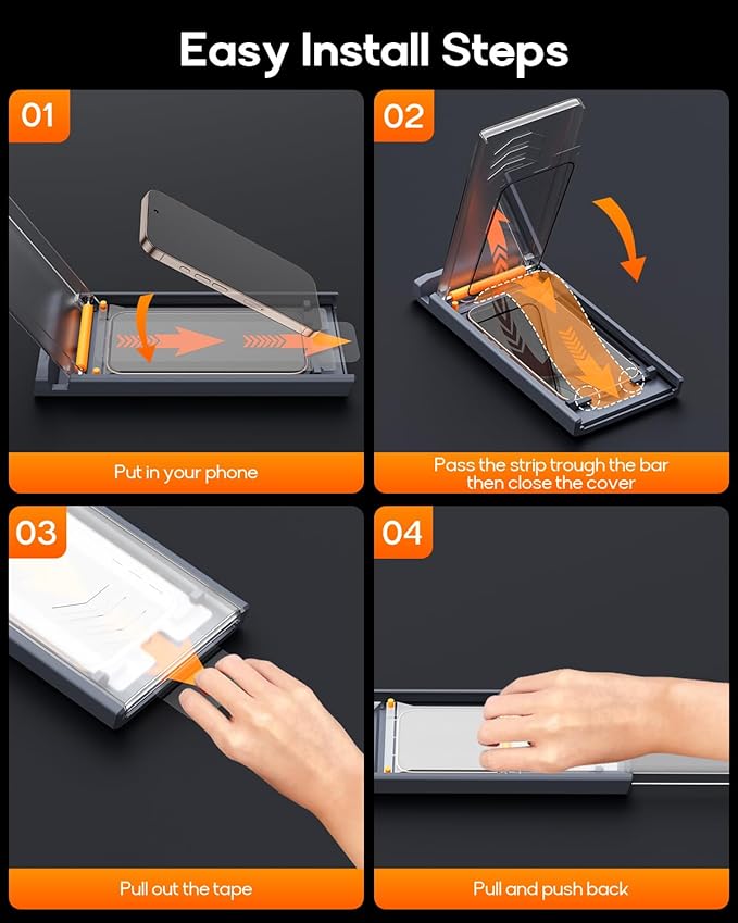 3 Pack for iPhone 14 Plus/iPhone 13 Pro Max Tempered Glass Screen Protector, Dust Free CABIN, Auto Positioning, Bubble Free, High Definition, Easy Installation,9H+ Hardness