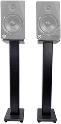 Rockville Pair RHTSB 36 Inch Bookshelf Speaker Stands, High-Performance Wood, Cable Management, Dual Platform Sizes, for Home Theater and Studio Monitors