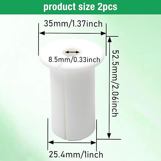 2pc Starlink Cable Grommet 1" Silicone Waterproof Wall Hole Pass Through Split Cable Bushings for TV Wire Ethernet Cord, Starlink Cable Routing Kit Accessories, 52.5mm/2.07" Ht, White