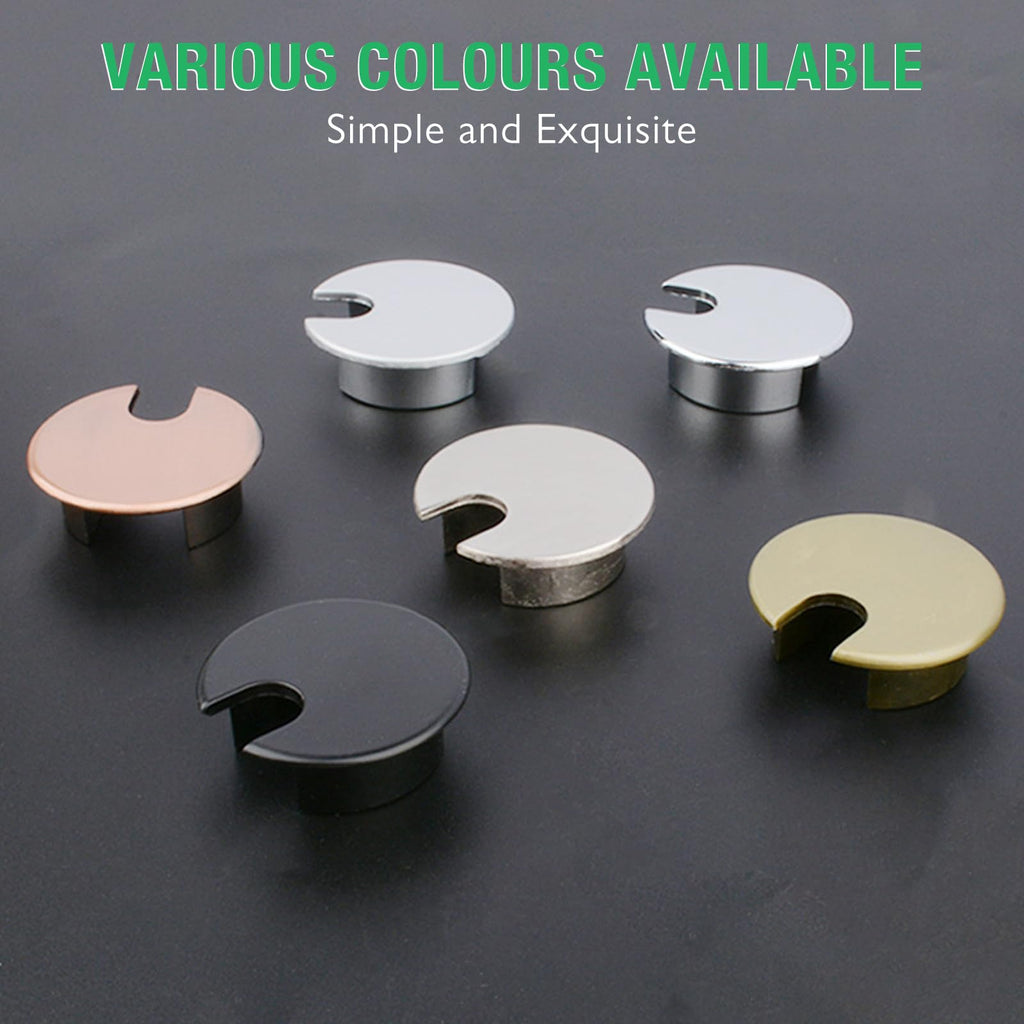EASYEAH 2 Pcs Desk Grommet 1-3/8" / 35 mm, Zinc Alloy Desk Cord Hole Cover