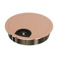 Desk Grommet 3-1/8 Inch 80mm, Zinc Alloy Computer Desk Wire Hole Cover, Office Desktop Cord Cable Hole Metal Ring, Red Bronze