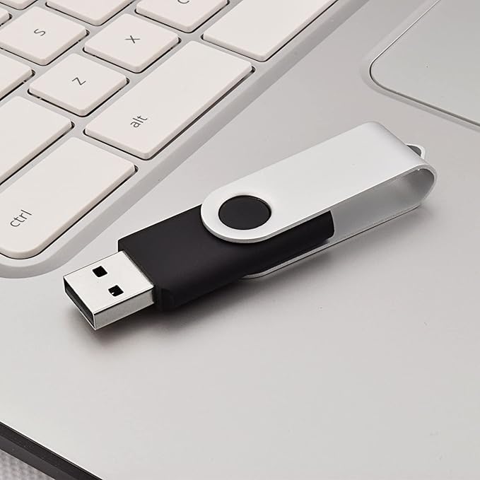 JUANWE 128GB Flash Drive 2 PCS, 2.0 Thumb Drive USB Drives Pendrive for File Storage Data Transfer, High Capacity Zip Drive Portable USB Storage Flashdrives 360° Swivel Cap, Jump Drive 128G×2 Black