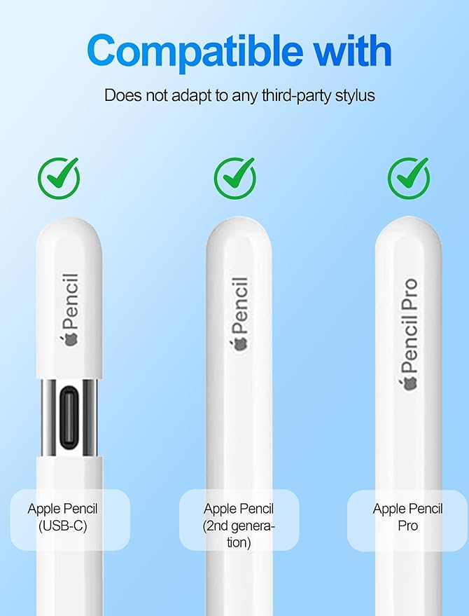 Replacement Pencil Tips for Apple Pencil Pro - 4 Pack Fine Point Metal Tip for Apple Pencil 2nd Generation and 1st Generation