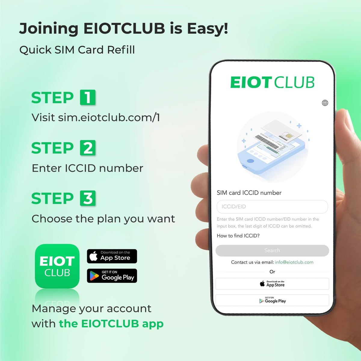 EIOTCLUB Data Only SIM Card for Mobile Hotspots, Routers, Tablets & Laptops