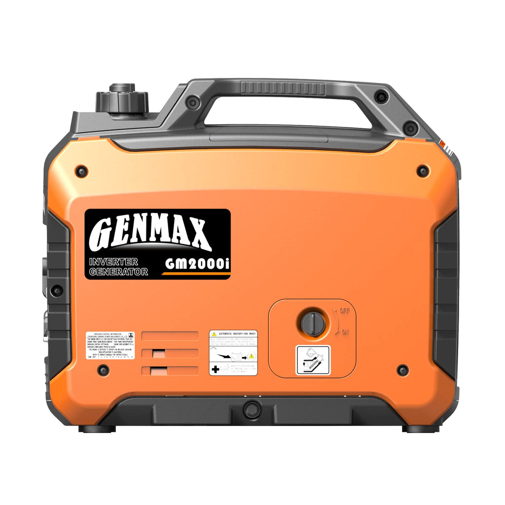 GENMAX Portable Generator, 2000W Ultra Quiet Gas Engine, EPA Compliant, Eco Mode Function, Ultra Light, Suitable for Backup Home and Camping(GM2000i)