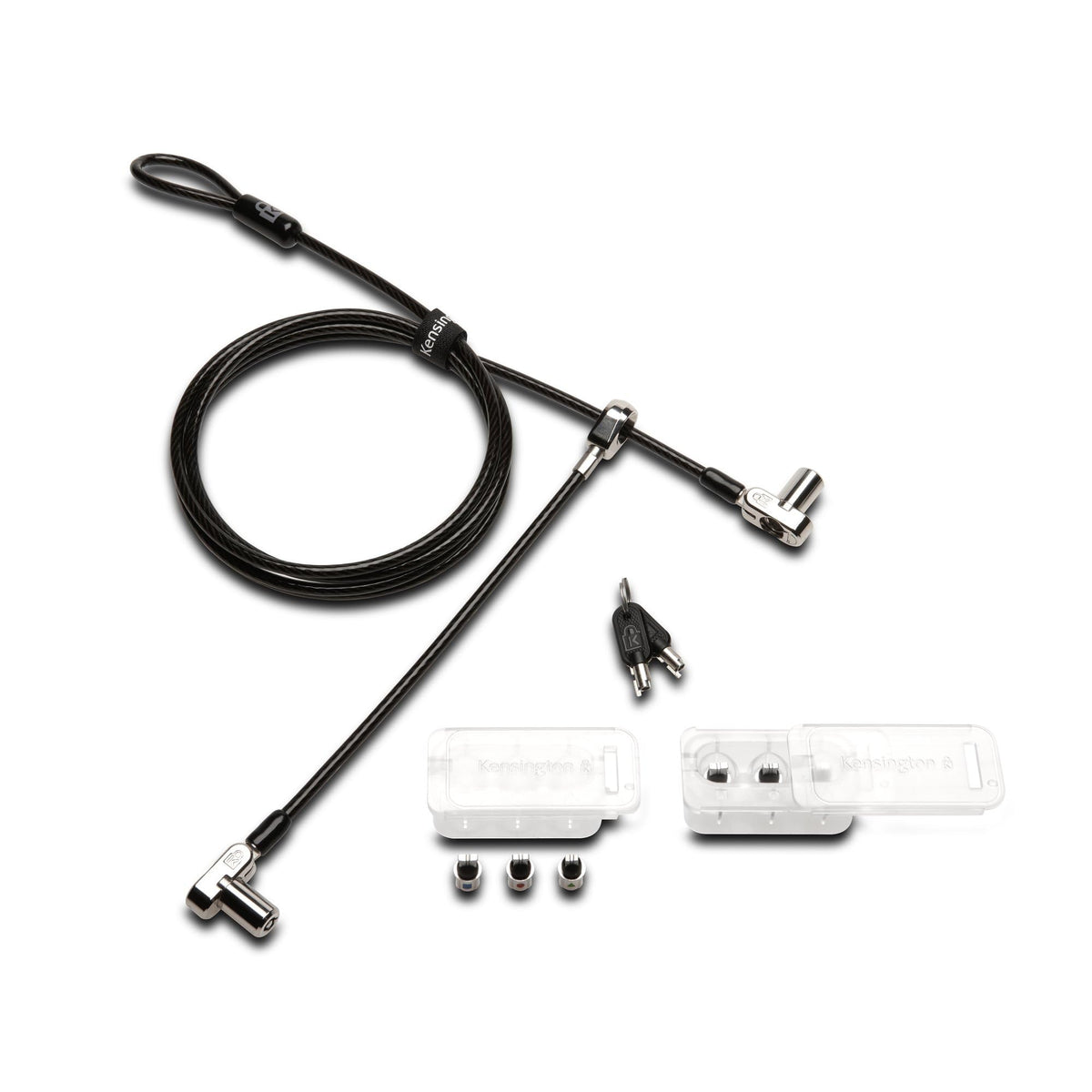 Kensington Universal 3-in-1 Keyed Cable Lock - Twin Lockheads for Laptops & Other Devices (K63380WW)