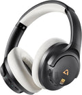 1Mii Y8+ Noise Cancelling Headphones Bluetooth, Wireless LDAC Hi-Res Audio, Custom EQ via App, 75H Playtime, Comfort Fit, Over Ear Headphones Foldable for Airplane Travel Home Office Black Grey