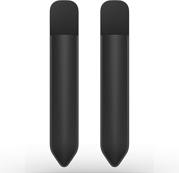 MoKo Pencil Holder Sticker Fit Apple Pencil Pro, iPencil USB-C, Apple Pencil 1st/2nd Generation, Elastic Pencil Pocket Pouch Adhesive Sleeve Attached to iPad Case for Stylus Pens, 2 Pieces Black