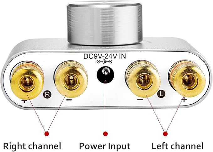 Facmogu F900S 160W Bluetooth 5.0 Mini Amplifier, 80Wx2 2.0CH Audio Power Amplifier, Hi-Fi Stereo Sound Digital Amp Wireless Speaker Amp Receiver w/AUX/USB/BT Input & 12V 5A Power Adapter - Silver