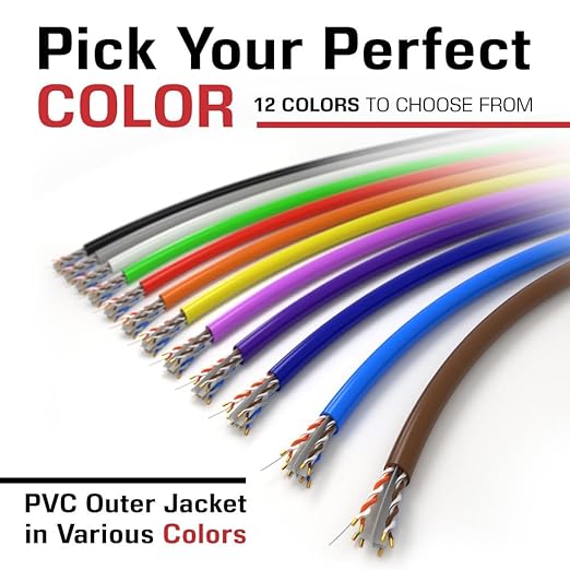 Dripstone CAT6 Ethernet Cable 1000ft Bulk Network LAN Wire 23AWG Solid UTP 550MHz High-Speed Internet Cable Gaming, Streaming, Office, Home Use, Pull Box, Cat6 Bulk, Stable Connectivity - Aqua