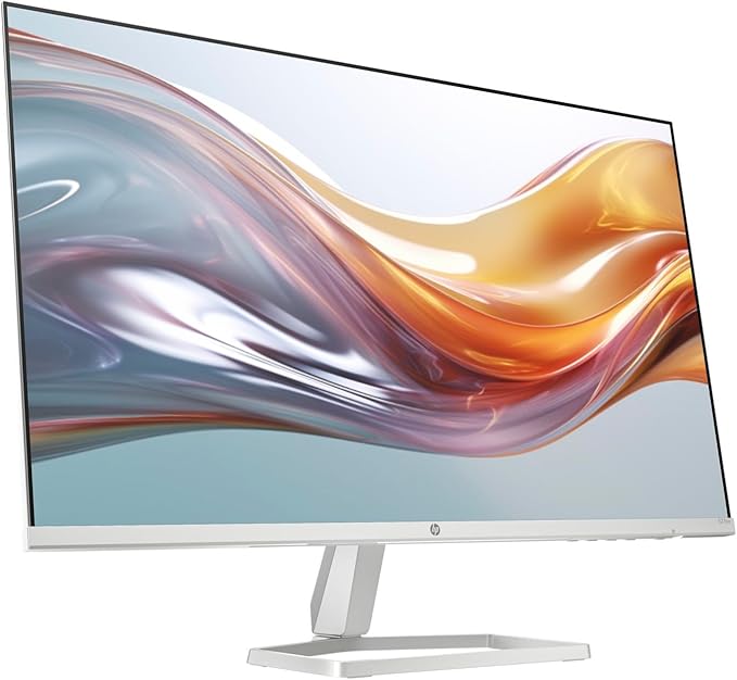 HP Series 5 527sw 27" 300 nits IPS FHD Monitor (Replaces M27FW) Adjustable Tilt, Flicker Free, Anti-Glare, Ultra-Thin, Low-Blue Light Filter, 1x HDMI, White/Silver w/DKZ Hub USB Port Expander