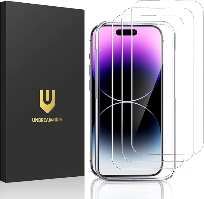 UNBREAKcable 3-Pack Screen Protector for iPhone 16e Tempered Glass
