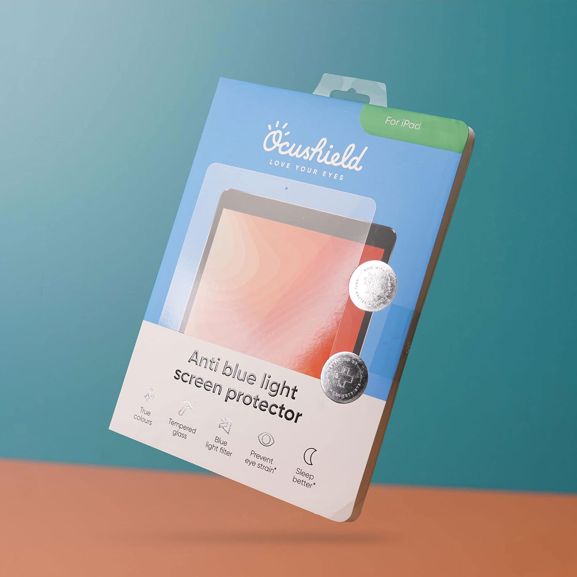 Ocushield Anti Blue Light Screen Protector for Apple iPad Pro 10.5" (2nd Gen, 2017)/iPad Air 3 (2019) - Blue Light Filter for iPad - Eye Protection - Accredited Medical Device - Anti-Glare