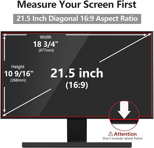 2.15-Inch Computer Privacy Screen for 16:9 Monitor