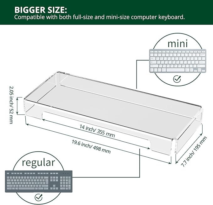 Acrylic Computer Keyboard Cover, Mechanical Keyboard Dust Cover PC Keyboard Cat Protector, Cat Keyboard Protector (1 Pack, Clear)