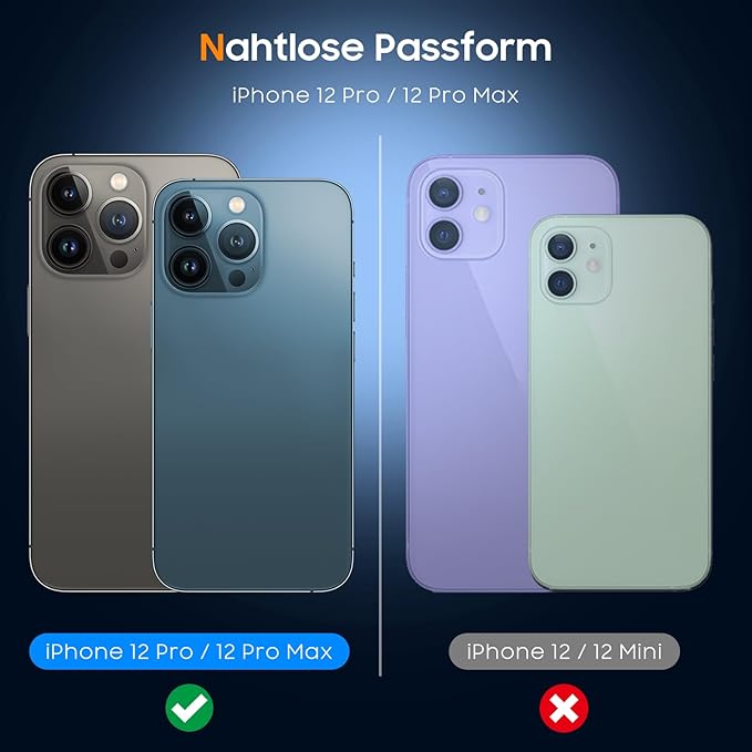 UniqueMe 𝑵𝑬𝑾 𝟮𝟬𝟮𝟮 [ 3 Pack] Compatible with iPhone 12 Pro Max 6.7" Camera Lens Protector Tempered Glass,[Case Friendly][Scratch-Resistant][Does Not Affect Night Shots] -Black Circle