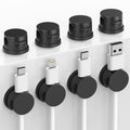 Inchor Cord Organizer, Rotatable Cable Organizer 8 Pack, No-Residue Adhesive Spring Cable Clips, Cord Holder for Nightstand, Kitchen, Office Accessories and Car (Black)