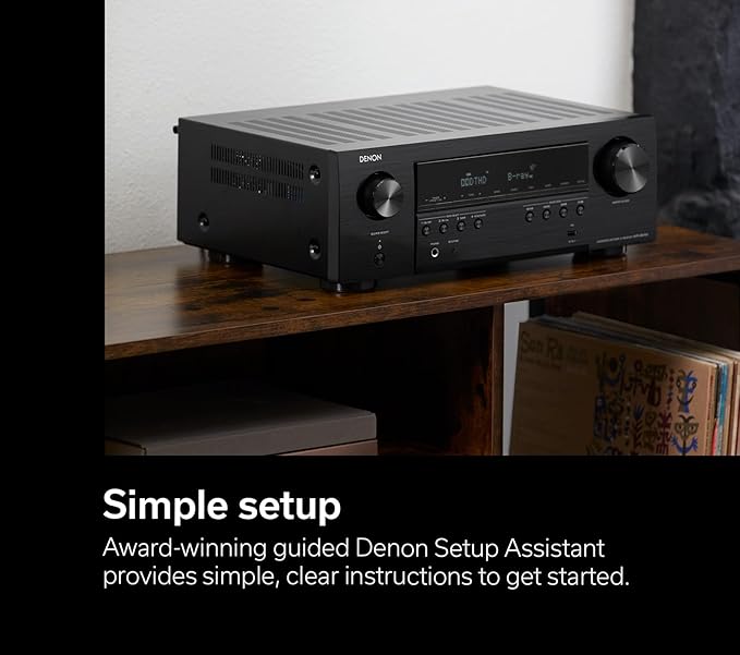 Denon AVR-S670H 5.2 Ch Home Theater Receiver - 8K UHD HDMI Receiver (75W X 5), Streaming via Built-in HEOS, Bluetooth & Wi-Fi, Dolby TrueHD, Dolby Pro Logic II & DTS HD Surround Sound