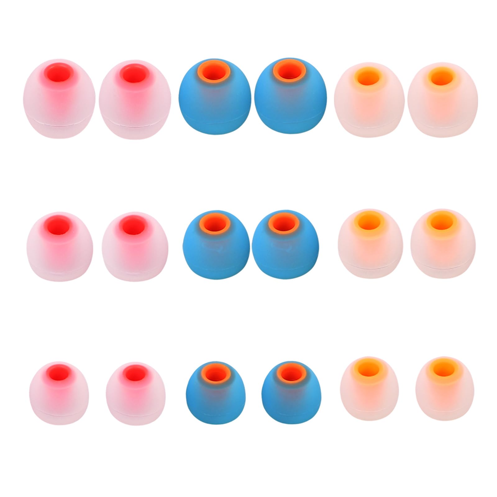 MMYQXI Silicone Replacement Earbud Tips Earbud Covers Ear Tips Fit for in-Ear Headphones (Inner Hole 3.8mm -5.1mm) Earbud Replacement Tips 9 Pairs