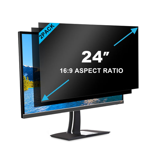 23.8 inch Computer Privacy Screen Filter - Suitable for 16:9 Aspect Ratio Widescreen Monitor - Blue Light Filter - Anti-Glare & Anti-Scratch Protector Film (23.8" Widescreen (16:9))