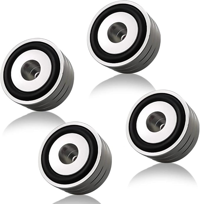 Tertullus 4 Sets High-End HiFi Aluminum Speaker Feet, Shock Base Pad Spikes,40x20mm,Shockproof Stand Pad for HiFi Devices Amplifier Turntable DAC Recorder CD (Silver)