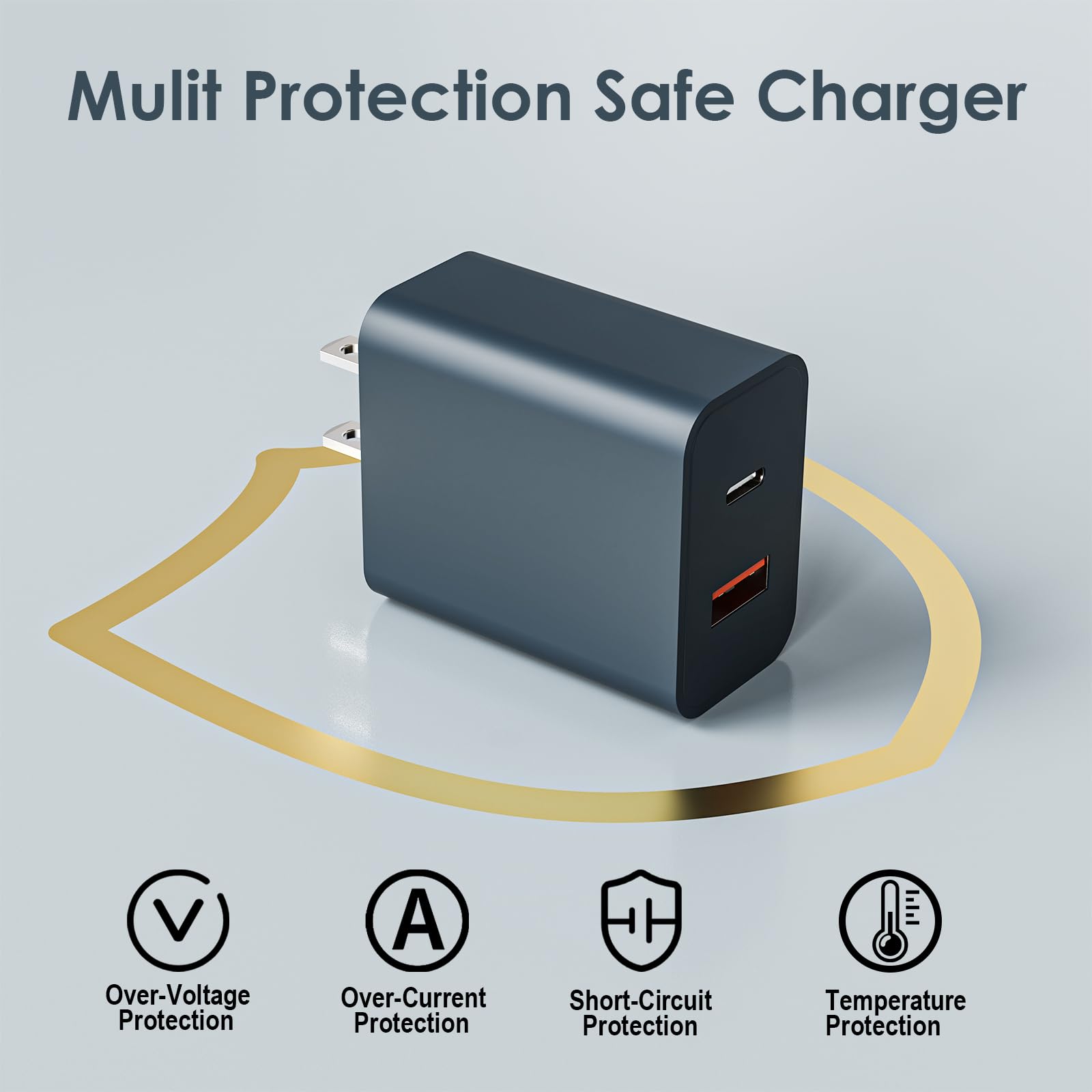 Travel Essentials for Apple Watch Charger,3 in 2 USB C Cable PD20W Block for Multi Charging Cable Cord,Vacation Camping RV Essentials Portable Designed for iWatch &iPhone 17-11 -4.1FT