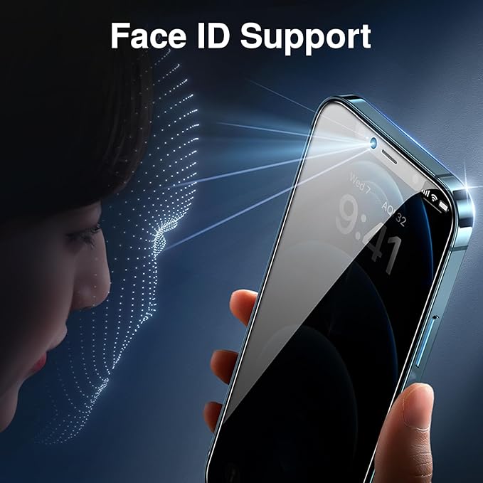 SMARTDEVIL 2PACK Privacy Screen Protector for iPhone 12/12 Pro 6.1 inch Shatterproof Tempered Glass [True 28°Anti Spy] [9H Hardness] [Auto Dust-Elimination Install], [Bubble Free]