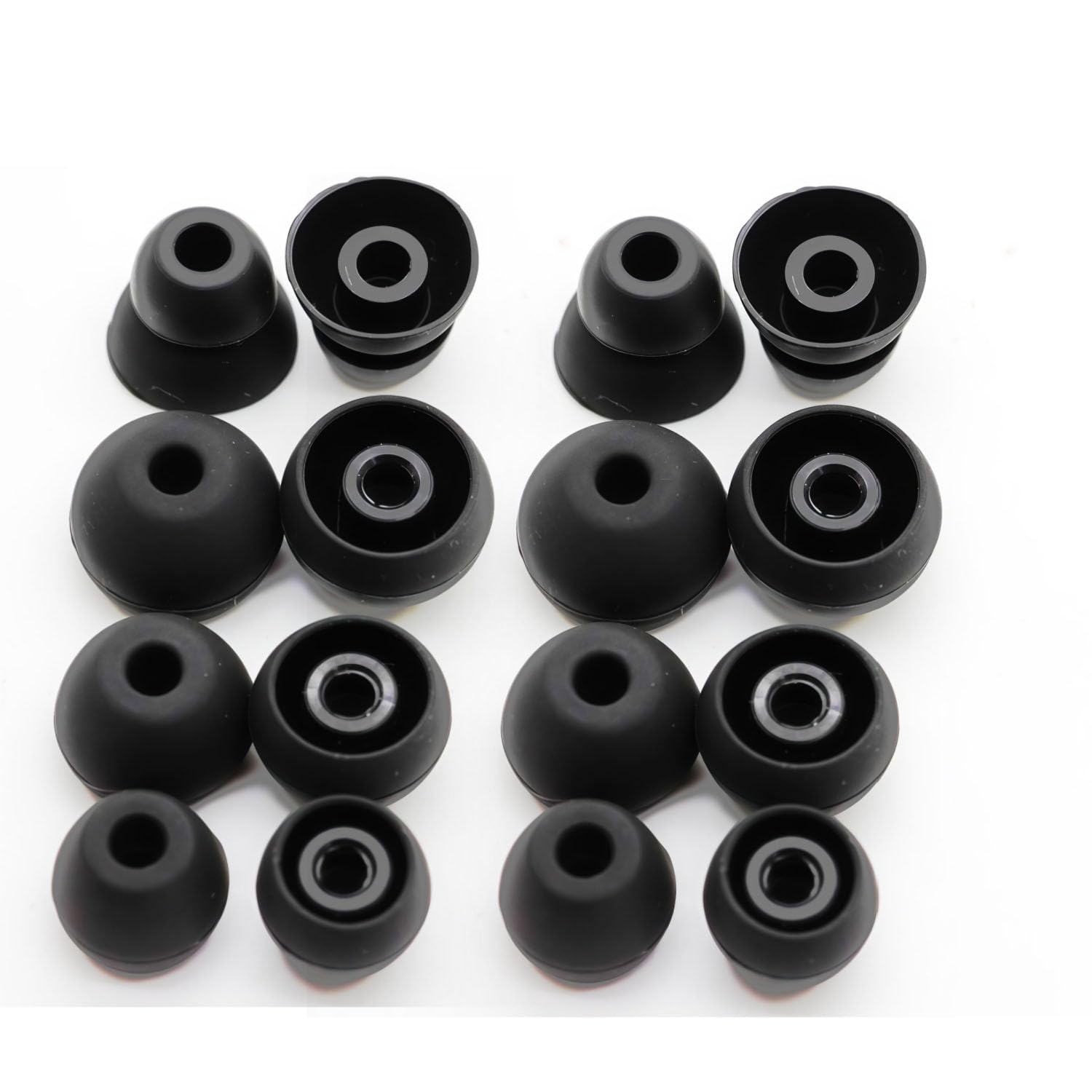 Aginkgo Replacement Ear Tips for Beats Urbeats2.0 Tour2.0 ibeats Beats x, Beats Flex Secure Fit for Powerbeats Pro Silicone Earbuds Washable Sweat-Resistant Noise Isolation 8 Pairs (Black)