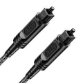EMK Digital Optical Audio Cable [12 Feet/4M] - Slim Nylon Braided Toslink Fiber Optic Cable for Sound Bar, TV, Home Theater, PS4, Xbox, Blu-Ray Player & More - High-Speed SPDIF (Black1)