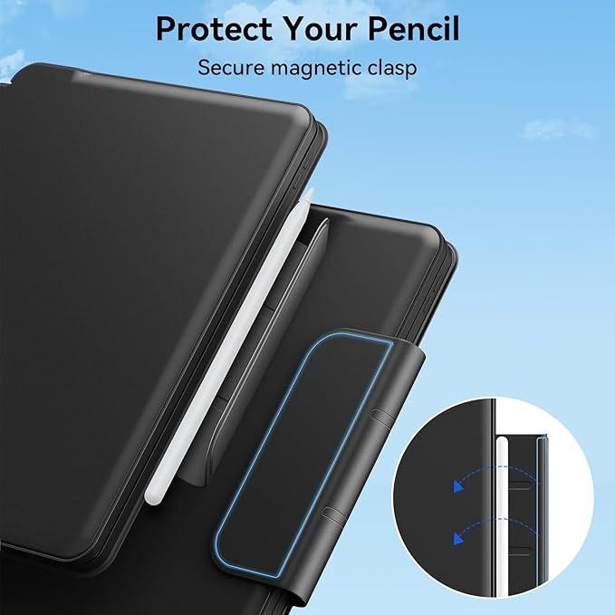 for iPad 9th Generation Case with Keyboard,Magic Style Keyboard Case for iPad 9th/8th/7th Gen 10.2 inch - Floating Cantilever Magnetic Stand Multi-Touch Trackpad (Black)