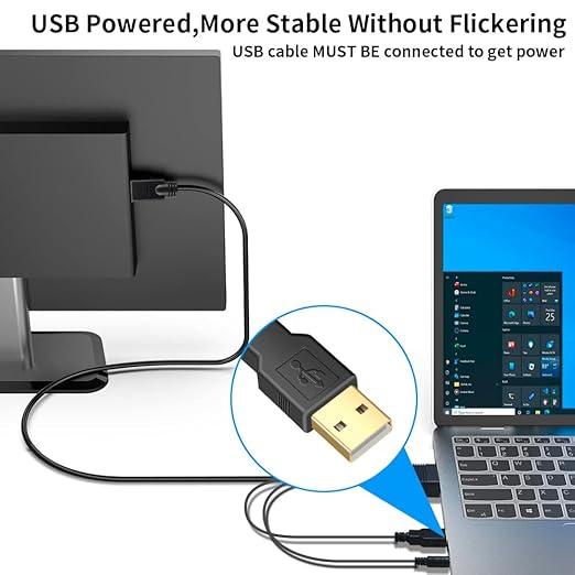 VGA (Sources) to HDMI(Display) Cable 30ft with Audio, VGA to HDMI Adapter Converter Cord Cable Compatible Well Witch Computer/Projector/Laptop to Monitor/TV/Desktop