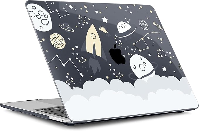 Batianda Case for M1 MacBook Air 13 Inch Model A2337 A2179 A1932 2021 2020 2019 Release,Lovely Creative Series Design Hard Shell with Keyboard Cover & Screen Protector, Aviation