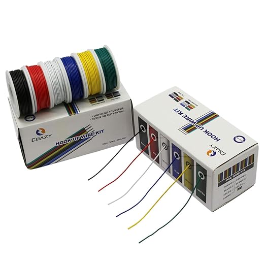 Stranded Wire Kit 22 Gauge 6 Colors 26.2feet Each Electrical Wire 22AWG PVC Wire