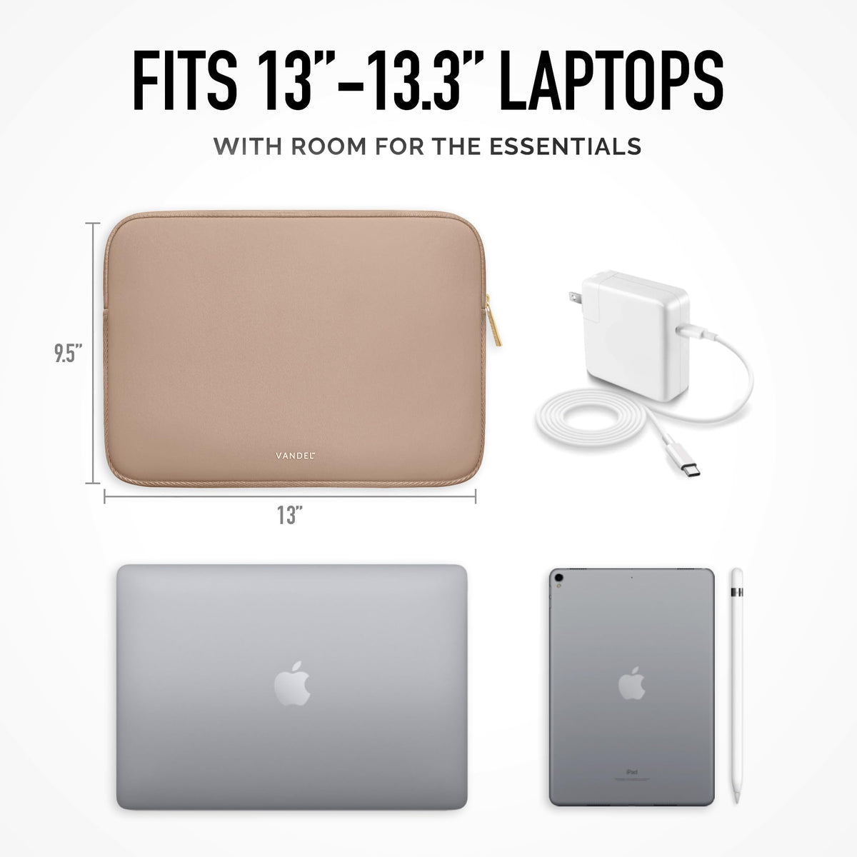 Vandel Slim & Protective Tablet Sleeve for 9-11 inch iPad A16, 11 iPad Pro
