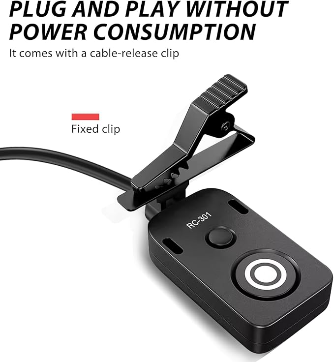 for NK Remote Cable RC301-DC2 Small Shutter Release Remote controlDF,Z5.Z6.Z6II,Z7,Z7II,D7100,D7200,D750,D600,D610,D90 D5600,D5300,D3300 Short Button (RC301-DC2 NK 11.8in/30cm)